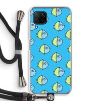 Visjes: Huawei P40 Lite Transparant Hoesje met koord Visjes: Huawei P40 Lite Transparant Hoesje met koord