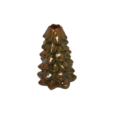 Kaarshouder everlands kunstkerstboom groen H15cm