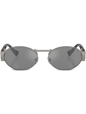 Versace Eyewear lunettes de soleil Medusa à monture ovale - Gris