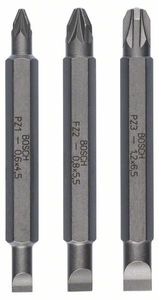 Bosch Accessoires 3-delige dubbelbitset S 1,2x6,5, S 0,6x4,5, S 0,8x5,5; PZ1, PZ2, PZ3; 60 mm 3st - 2607001747