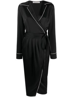 Philosophy Di Lorenzo Serafini robe mi-longue portefeuille à bords contrastants - Noir
