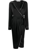 Philosophy Di Lorenzo Serafini robe mi-longue portefeuille à bords contrastants - Noir
