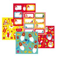 Sinterklaas cadeau stickers - naam stickers - 5 vellen - Feeststickers