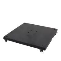 Granietplaat Polish op 4 wielen, 90kg zwart, afstand gaten diagonaal 16cm
