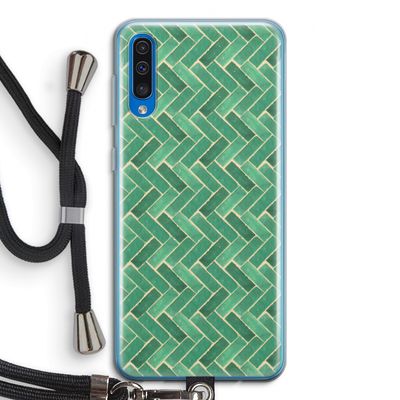 Moroccan tiles 2: Samsung Galaxy A50 Transparant Hoesje met koord