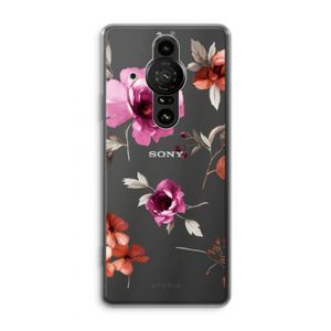 Geschilderde bloemen: Sony Xperia Pro-I Transparant Hoesje