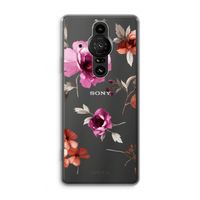 Geschilderde bloemen: Sony Xperia Pro-I Transparant Hoesje