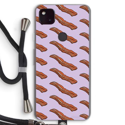 Bacon to my eggs #2: Pixel 4a 5G Transparant Hoesje met koord