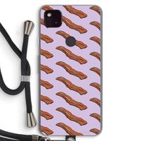 Bacon to my eggs #2: Pixel 4a 5G Transparant Hoesje met koord