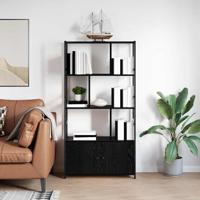 Boekenkast Zwart eiken 80 x 30 x 155,5 cm Bewerkt hout