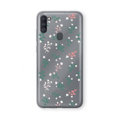 Small white flowers: Samsung Galaxy A11 Transparant Hoesje
