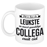 Leukste en meest geweldige collega cadeau koffiemok / theebeker wit 300 ml