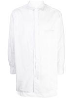 Yohji Yamamoto chemise en coton à design asymétrique - Blanc - thumbnail