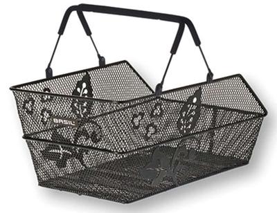 Fietsmand Basil Cento Flower Multi 44 x 30 x 23 cm - zwart