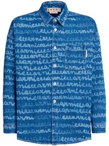 Marni chemise imprimée en jean - Bleu