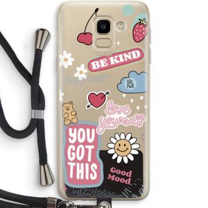 Positivity: Samsung Galaxy J6 (2018) Transparant Hoesje met koord