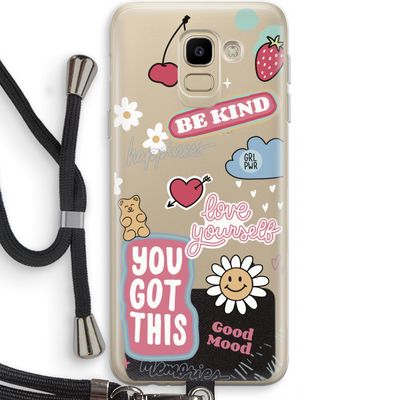 Positivity: Samsung Galaxy J6 (2018) Transparant Hoesje met koord
