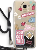 Positivity: Samsung Galaxy J6 (2018) Transparant Hoesje met koord