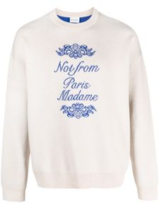 Drôle De Monsieur pull à slogan imprimé - Tons neutres