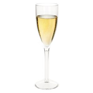 Champagne/prosecco flute glas - 15 cl/150 ml - onbreekbaar transparant kunststof - bruiloft glazen