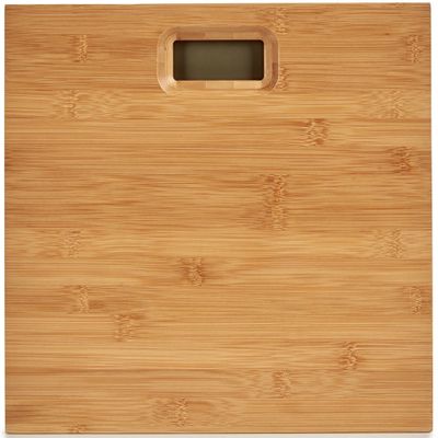 Bamboe houten personen weegschaal 30 x 30 cm