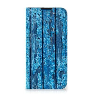 iPhone 14 Pro Max Book | Wallet Case | Wood Blue