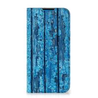 iPhone 14 Pro Max Book | Wallet Case | Wood Blue