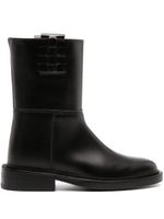 Hereu bottines en cuir Anella à détails tressés - Noir