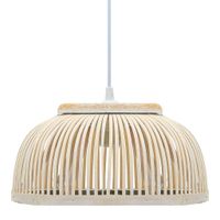 vidaXL Hanglamp halfrond 40 W E27 34x14,5 cm bamboe - thumbnail