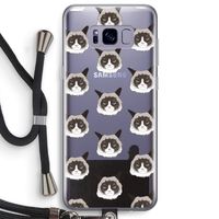 It's a Purrr Case: Samsung Galaxy S8 Plus Transparant Hoesje met koord