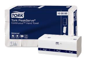 Tork Peakserve Continue handdoek, 1-laags, H5 Universal, wit, pak van 12 stuks