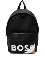 BOSS logo-print zip-up backpack - Noir - thumbnail