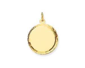 Glow 242.0029.16 Graveerplaatje rond geelgoud 16 mm