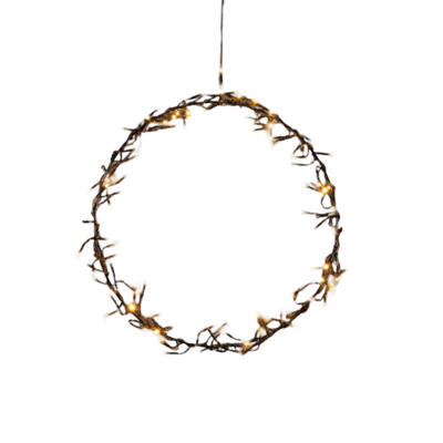Krans cluster 120led ip44 trafo met timer en dimmer diameter 36 cm warm wit/classic warm - Annas collection