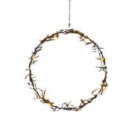 Krans cluster 120led ip44 trafo met timer en dimmer diameter 36 cm warm wit/classic warm - Annas collection