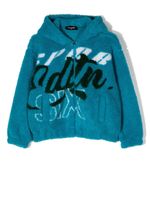 DSQUARED2 KIDS veste zippée à logo imprimé - Bleu