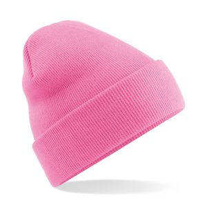 Basic dames winter muts roze 100% acryl