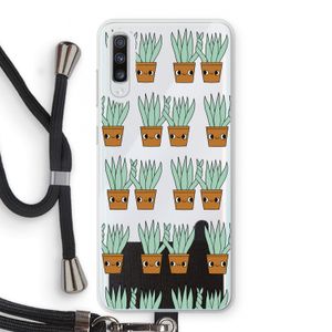 Sansevieria: Samsung Galaxy A70 Transparant Hoesje met koord