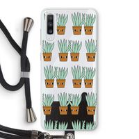 Sansevieria: Samsung Galaxy A70 Transparant Hoesje met koord