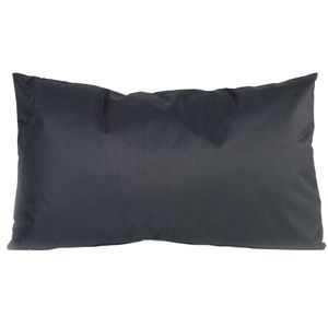 Bank/sier kussens voor binnen en buiten in de kleur zwart 30 x 50 cm