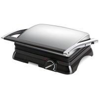 RVS Contactgrill 2000W - Tosti Ijzer met Cool Touch Handgreep - Zwart/Zilver
