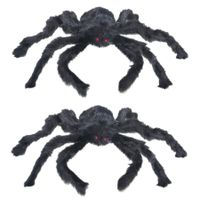 2x Grote horror nep spinnen van 28 cm 2x Grote horror nep spinnen van 28 cm