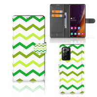 Samsung Galaxy Note20 Ultra Telefoon Hoesje Zigzag Groen