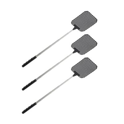 3x stuks uitschuifbare vliegenmeppers zwart 60 cm 3x stuks uitschuifbare vliegenmeppers zwart 60 cm