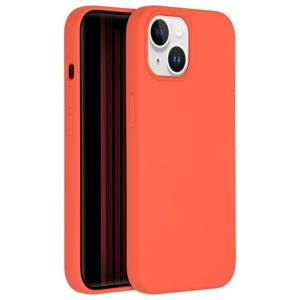Accezz Liquid Silicone Backcover met MagSafe iPhone 15 Telefoonhoesje Oranje
