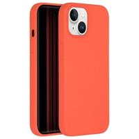 Accezz Liquid Silicone Backcover met MagSafe iPhone 15 Telefoonhoesje Oranje