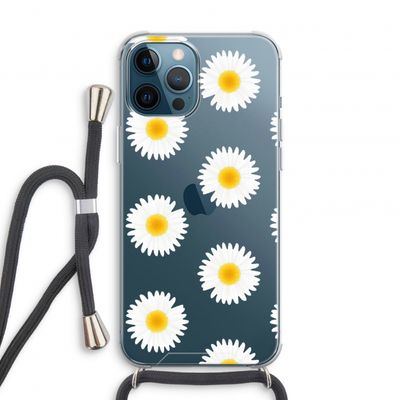 Margrietjes: iPhone 12 Pro Transparant Hoesje met koord