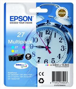 Epson Alarm clock 27 DURABrite Ultra Multi-pack inktcartridge 1 stuk(s) Origineel Cyaan, Magenta, Geel