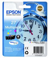 Epson Alarm clock 27 DURABrite Ultra Multi-pack inktcartridge 1 stuk(s) Origineel Cyaan, Magenta, Geel - thumbnail