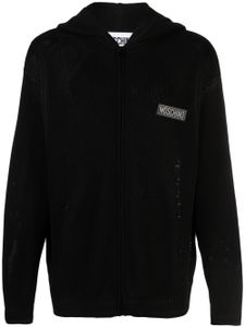 Moschino hoodie à patch logo - Noir